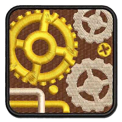 Gears Cogs Machine Window Steampunk Embroidered Iron-On Patch Applique • $19.99