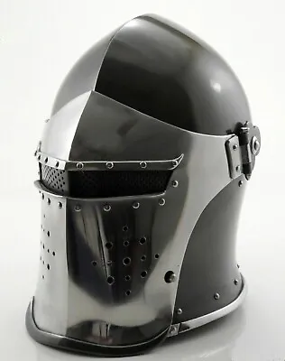 Medieval Knight Sugarloaf Crusader Helmet Armor Templar Viking Helmet SCA NEW • £56.99