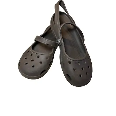 Crocs Mary Jane Brown Size Women’s 8 Slight Imperfections • $18.95