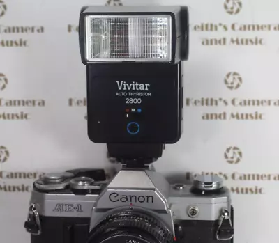 1yr Warranty Vivitar 2800 Shoe Mount Flash For Canon AE-1 Pentax K-1000 + Others • $23.17