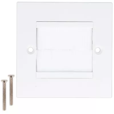 SINGLE 1 GANG FACEPLATE White Brush Tidy Wire Cable Lead Entry/Exit Wall Outlet • £4.99