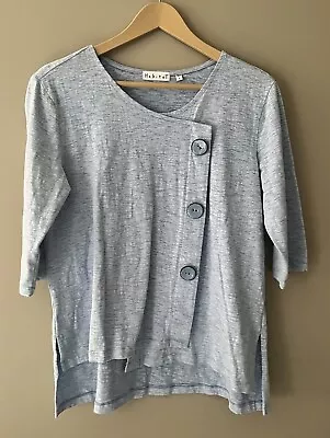 Habitat Clothes To Live In Blue  Button Front Blouse Small • $22