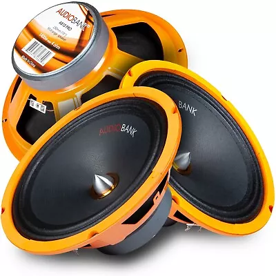 2x Audiobank AB10Pro Series 10  Midrange Coaxial Loud 1400W Speaker 4-Ohms Pair • $74.99