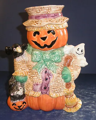 Fitz And Floyd Sir Jack O Lantern Cookie Jar New In Box   2050/166 • $189