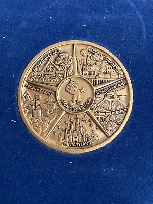 Vintage Walt Disney World Bronze Coin Medal Rare Mickey On Back • $60