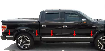 Stainless Body Side Molding Trim 2009-2014 F150 Crew Cab 6.5' Bed W/Flare 1.5''  • $118