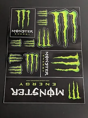 Official Monster Energy Drink Sheet Of 12 Various Decal Stickers • $18.17