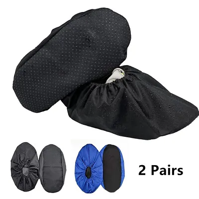 2 Pairs Waterproof Anti Slip Washable Reusable Boots Cover Indoor Shoe Covers • $10.79