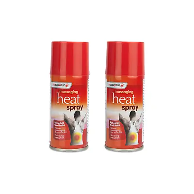 2x Heat Spray Sports Sprains Injury Deep Muscular Fast Pains Relief Masterplast • £6.39