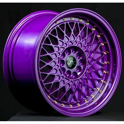 SET OF 4 JNC WHEELS JNC031 16x8 4x100/114.3 +20 CANDY PURPLE GOLD RIVETS • $800