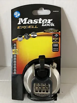 Master Lock Excell 4 DIGIT Combination 70mm Padlock M40DNUM Security Number 8. • £20