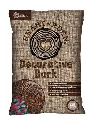 AHS Heart Of Eden Decorative Wood Bark Gardening Mulch Landscaping Chips 60Lt • £17.90