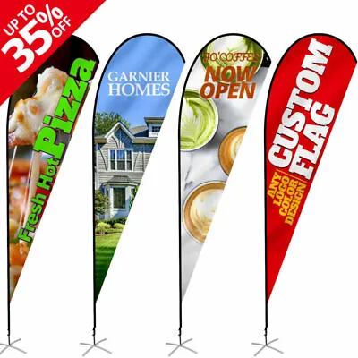 Anley Custom Teardrop Feather Flags Swooper Advertising Banners Flags • $15.95