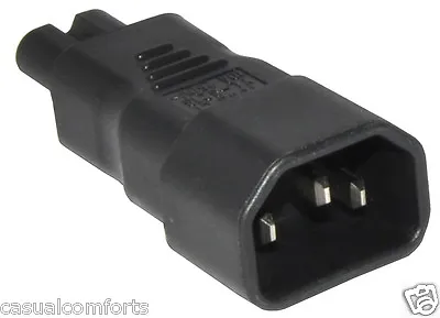 Iec C14 Male Plug To Figure 8 Type C7 Connector Main Power Cable Adaptor10a@250 • £2.89