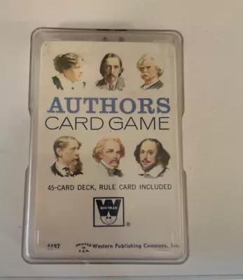 Vintage Whitman Authors Card Game 4497 Complete Deck In Plastic Case • $28.95