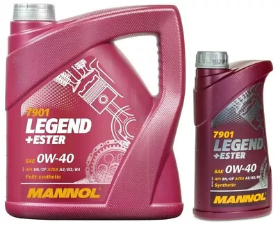 Mannol Legend + Ester 0W40 A3/B3/B4  Fully Synthetic Ester Engine Oil LL-01 • £23.41