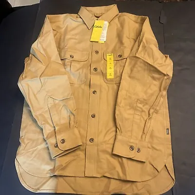 Cabela's Legendary Dark Chamois Shirt Size M Reg Button Down Khaki • $35.88