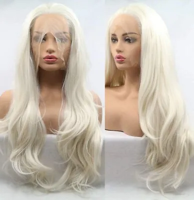 £30.07 • Buy Body Wavy Lace Front Wig  Synthetic Hair Brown And Blonde Heat Safe 24inch