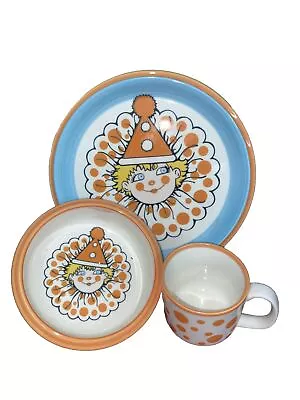 Mikasa Clown Baby 3 Piece Child Dish Set New • $17.88