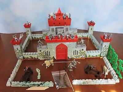 Old Marx Knights & Vikings Castle W Figures Bow Etc. • $85