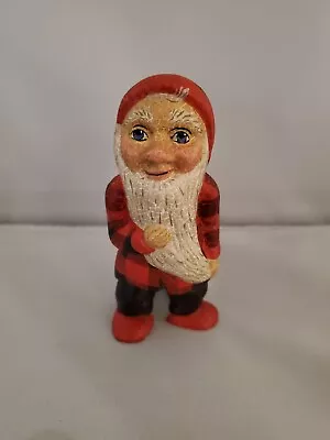 Vaillancourt Folk Art 1997 Jolly Old Elf In Buffalo Plaid VFA 9732 Christmas • $74.99