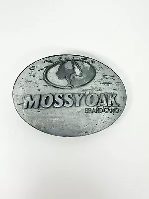 Mossy Oak Logo Silver Metal Belt Buckle Tree Brand Camo Gray • $8.99