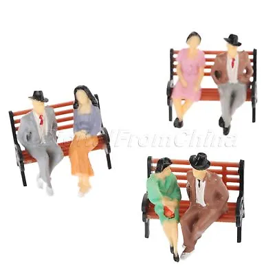 Model Plain People Sitting Diorama Scenery Layout 1:100 Scale HO Painted 100pcs • $4.31