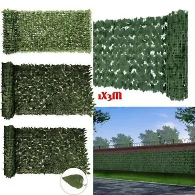 £12.41 • Buy 3M/5M Garden Artificial Hedge Faux Ivy Leaf Panels Roll Privacy Screening Fence