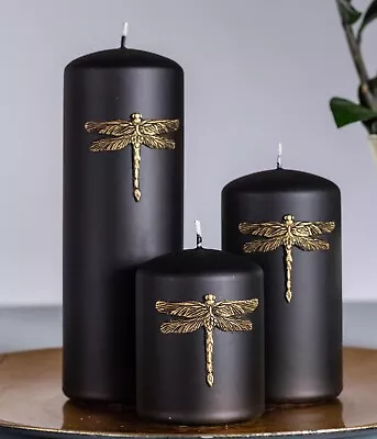 DRAGONFLY CANDLE IN BLACK COLOUR  Home / Office Decoration Gift Wedding Decor • £4.50