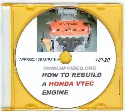 How To Rebuild Your Honda Civic Accord VTEC B16 D16 F22 H22 Engine Video!  DVD   • $22.25