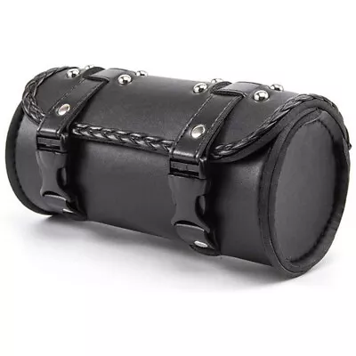 Motorcycle Fork Bag PU Leather Bicycle Handlebar Tool Pouch Sissy Bar Roll1813 • $15.94