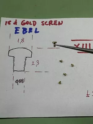 18 Ct Gold EBEL Screw  1.8 HW-2.3 L • £32