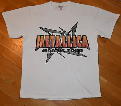 *1990's METALLICA* Vtg Concert 1998 TOUR Tee Shirt (L) Large 80s 90s Rock Metal • $185