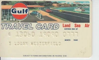 Vintage Master Card Credit Card  Exp 1977 -Gulf Travel Card • $20