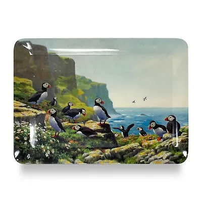Puffins Roosting Melamine Tray | Julian Friers Dinner Lap Tray 39.5cm X 28cm • £12.99