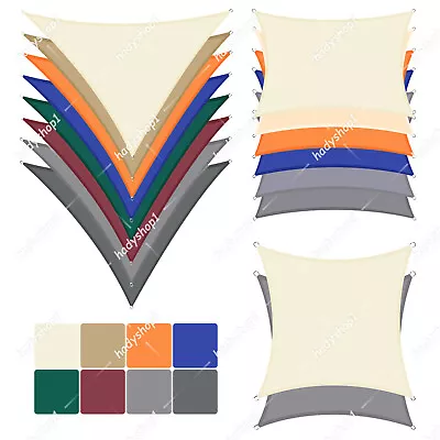 $54.89 • Buy AU Heavy Duty Shade Sail Shade Cloth Gray Grey Sun Triangle Square Rectangle