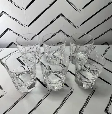 $164 • Buy 6 Val St Lambert Crystal  Old Fashioned Tumblers Rocks Glasses Signed
