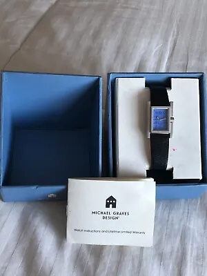 New In Box Authentic Rare Michael Graves Tank Watch Runs Beautifully • $85