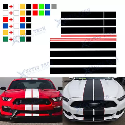 For Ford Mustang 2015-23 Racing Stripe Decal Sticker Decoration Hood Roof Trunk • $7.98