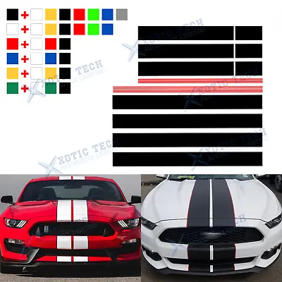 For Ford Mustang 2015-up Racing Stripe Decal Sticker Decoration Hood Roof Trunk • $7.98