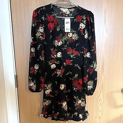 BNWT Size 8 Miss Selfridge Black Floral Dress - Spring Summer Fashion • $6.20