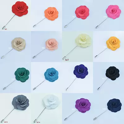 Specified Color 3Pcs Men Nice Lapel Flower Daisy Boutonniere Stick Brooch Pin • $4.99