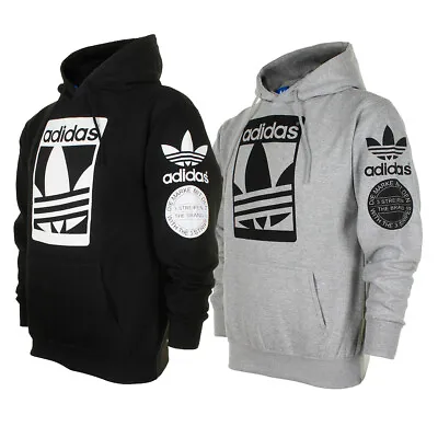 Adidas Men's Original Trefoil Street Graphic Front Pocket Active Pullover Hoodie • $50.88