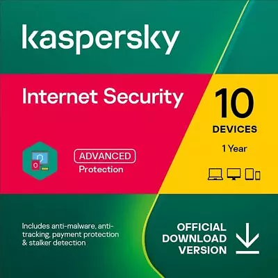 Kaspersky Internet Security 2024 - 1 3 5 Or 10 Device 1 Year Download UK Key • £15.95