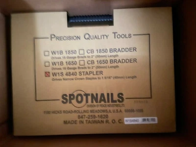 $124.99 • Buy NEW Spotnails W1S4840 Narrow Crown 18 Gauge Stapler For Senco Staples 1/4  Crown