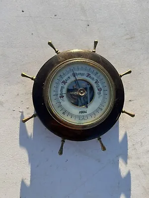 Vintage West Germany Ship's Wheel Barometer • $21