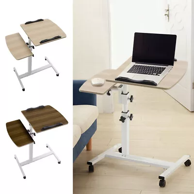 Mobile Overbed Table End Side Table On Wheels Height Adjustable For Home Office • £26.95