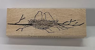 Memory Box NESTING BIRDS Wood Mount Rubber Stamp #D1315 Unused • $2.99