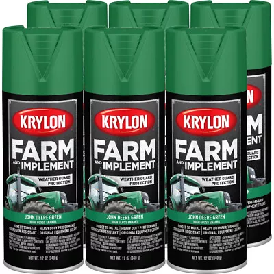 Krylon Paint 1932 (6-PACK); Farm & Implement 12oz Aerosol John Deere Green • $62.18