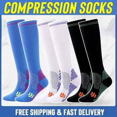 Compression Socks Stockings 20-30mmHg Support Miracle Calf Leg Sport Men Women • $36.98